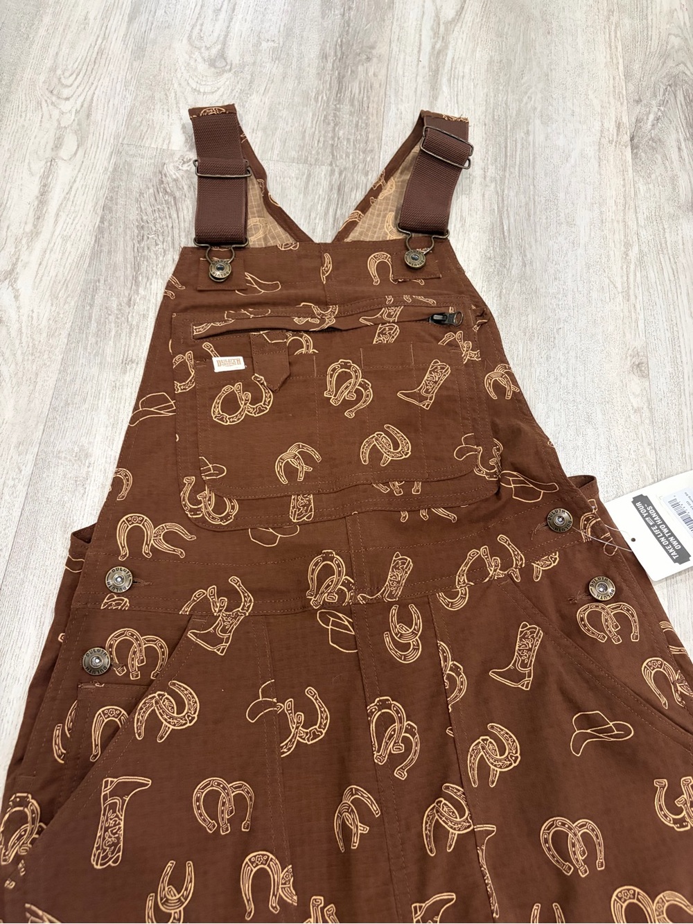 NWT Duluth Heirloom Gardening Bib Overalls XXS brown horse girl cowgirl rodeo